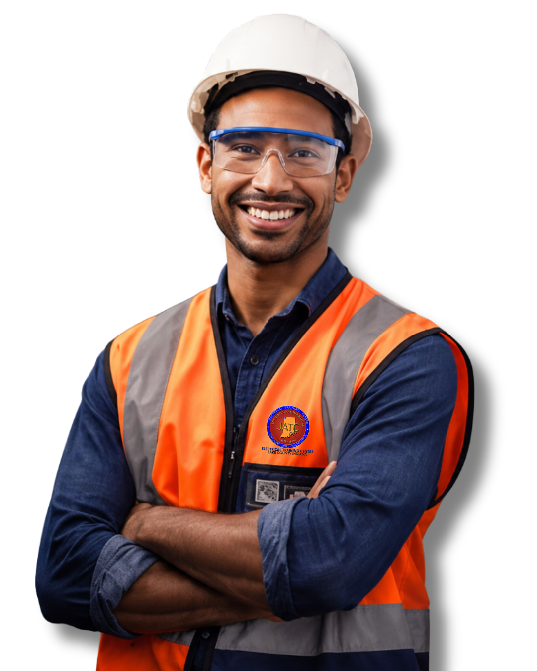 Electrician smiling
